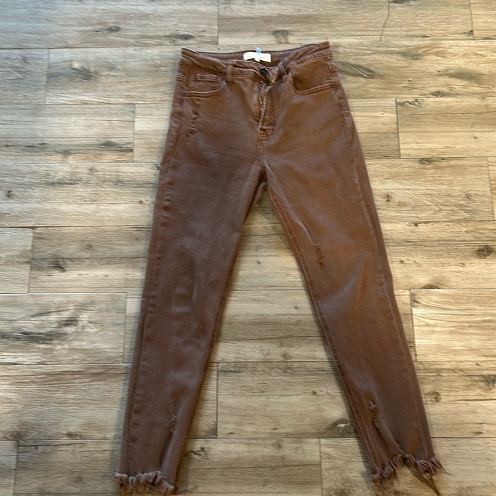 Risen distressed skinny jeans